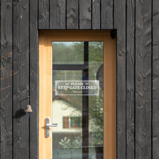 Please Keep Gate Closed Vinyl Sticker