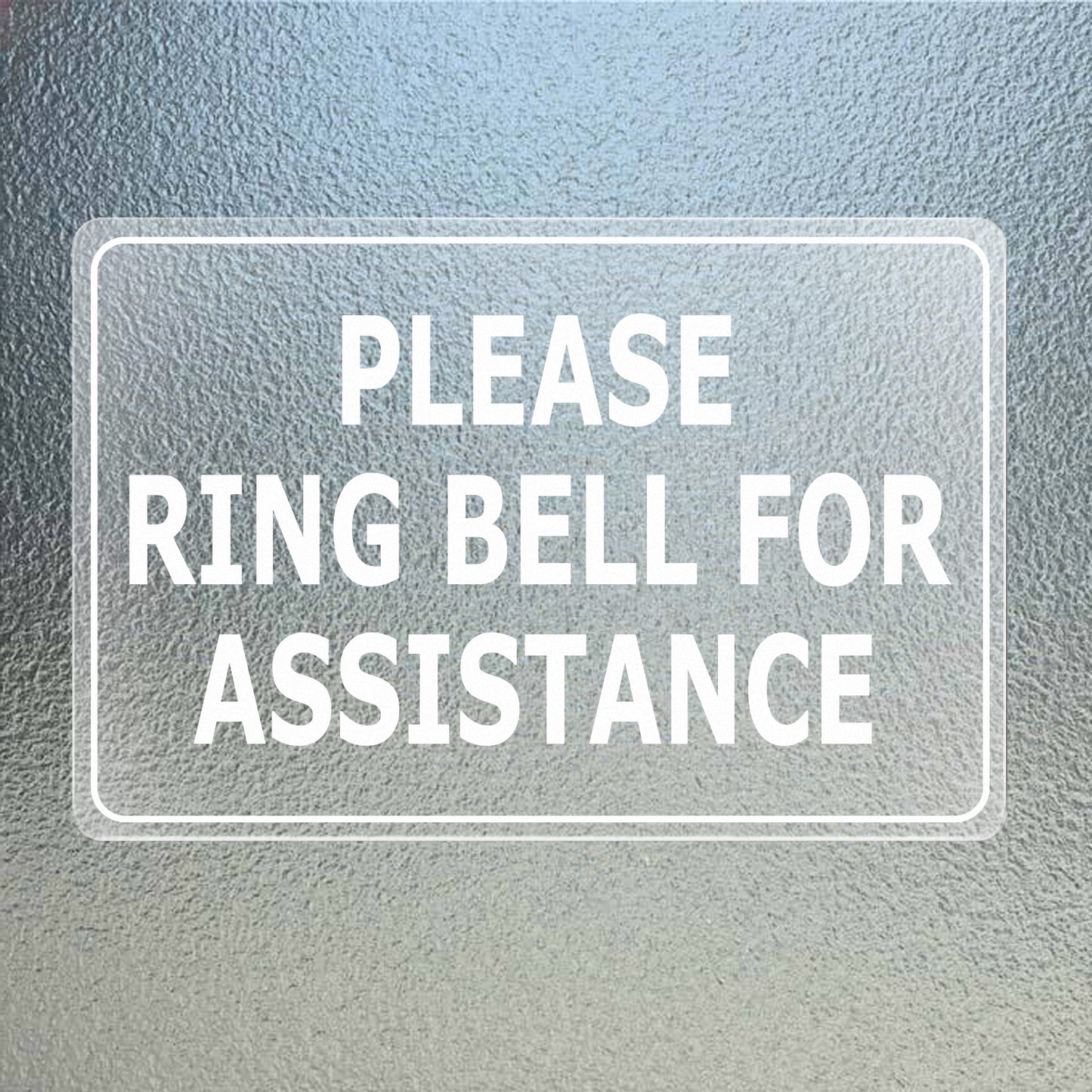 Please Ring Bell for Assistance Vinyl Sticker