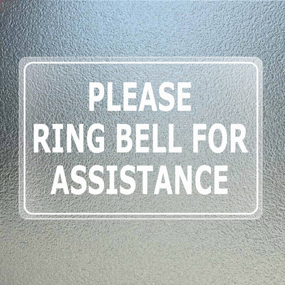 Please Ring Bell for Assistance Vinyl Sticker