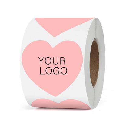 2 Inch Heart Thermal Labels