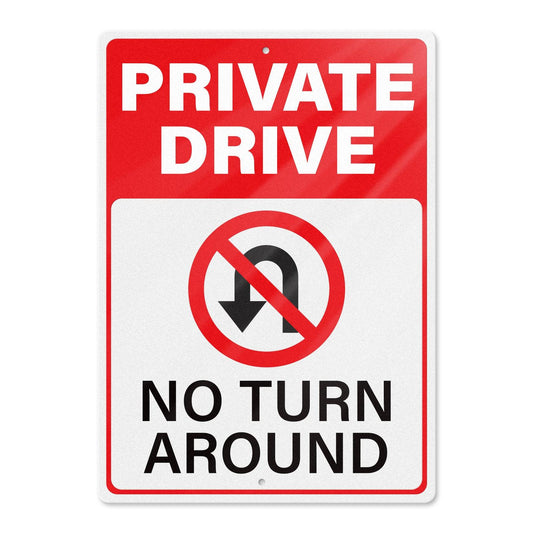 Private Drive 10 x 14 Inch Aluminum Sign