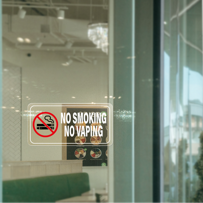 No Smoking No Vaping Vinyl Sticker