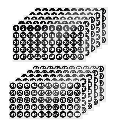 Consecutive Number 1 Inch 1-100 Vinyl Sticker