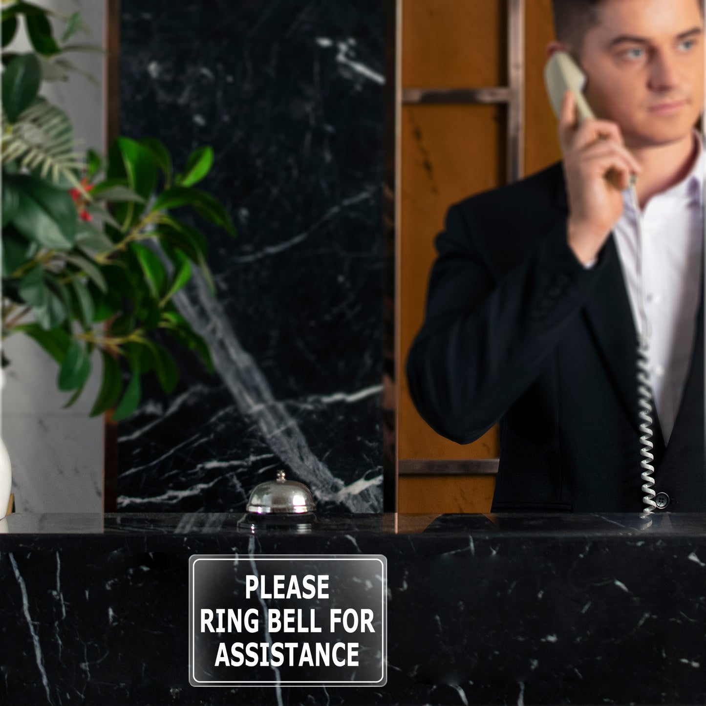 Please Ring Bell for Assistance Vinyl Sticker