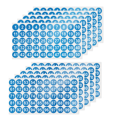 Consecutive Number 1 Inch 1-100 Vinyl Sticker