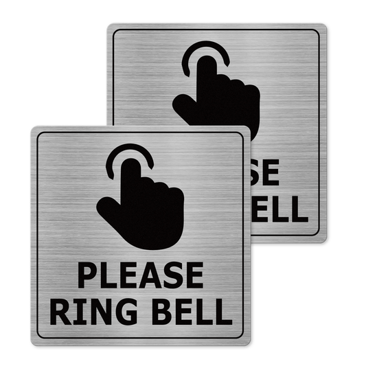 Please Ring Bell 6 x 6 Inches Aluminum Sign
