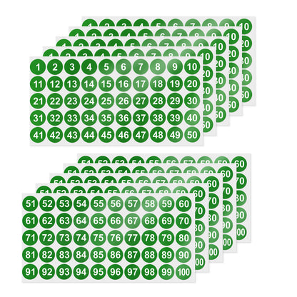 Consecutive Number 1 Inch 1-100 Vinyl Sticker