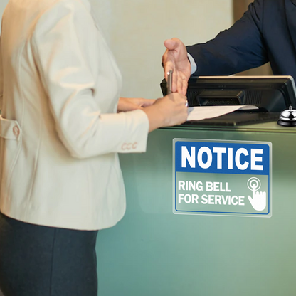 Notice Ring Bell for Service Vinyl Sticker