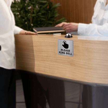 Please Ring Bell 6 x 6 Inches Aluminum Sign