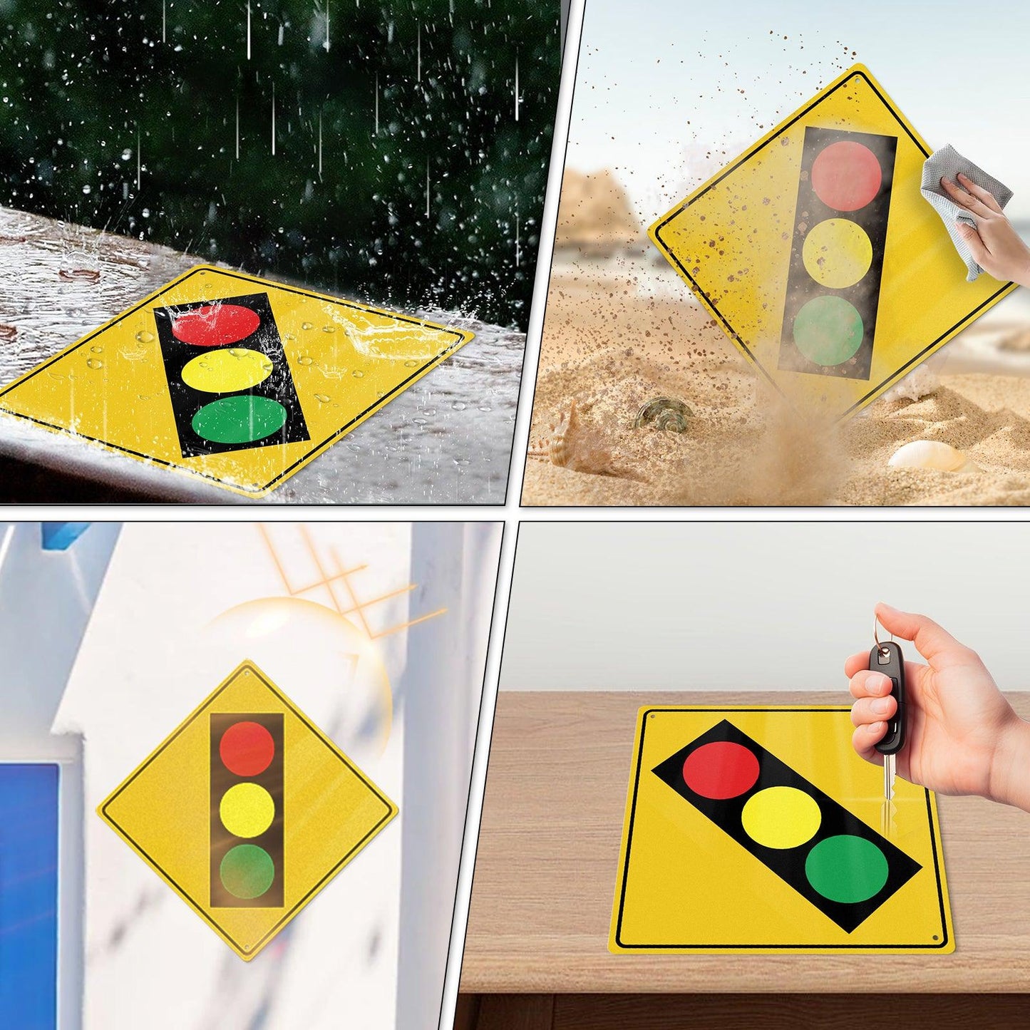 Traffic Light Ahead 12 x 12 Inch Aluminum Sign