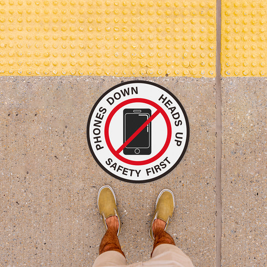 Phones Down Heads Up Vinyl Sticker