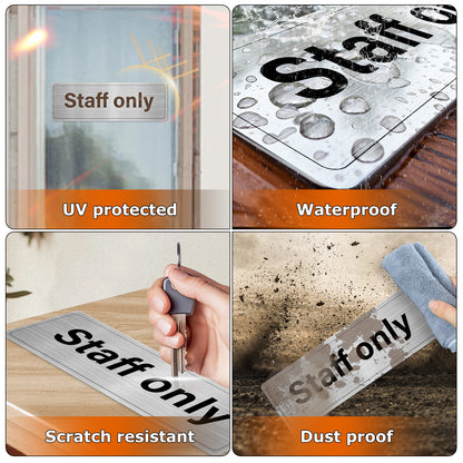 Staff Only 30 x 10 cm Aluminium Sign