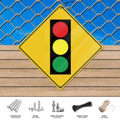 Traffic Light Ahead 12 x 12 Inch Aluminum Sign