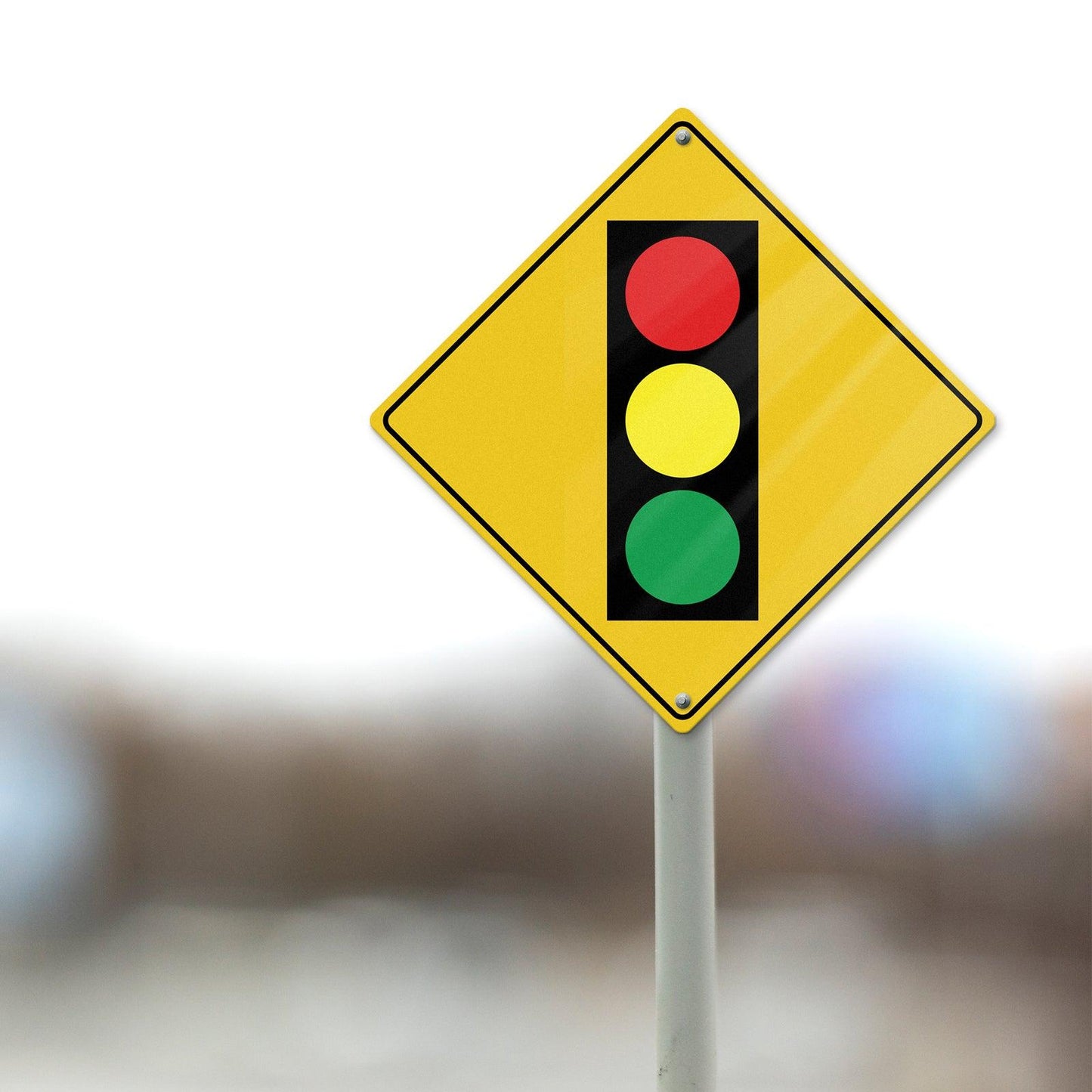 Traffic Light Ahead 12 x 12 Inch Aluminum Sign