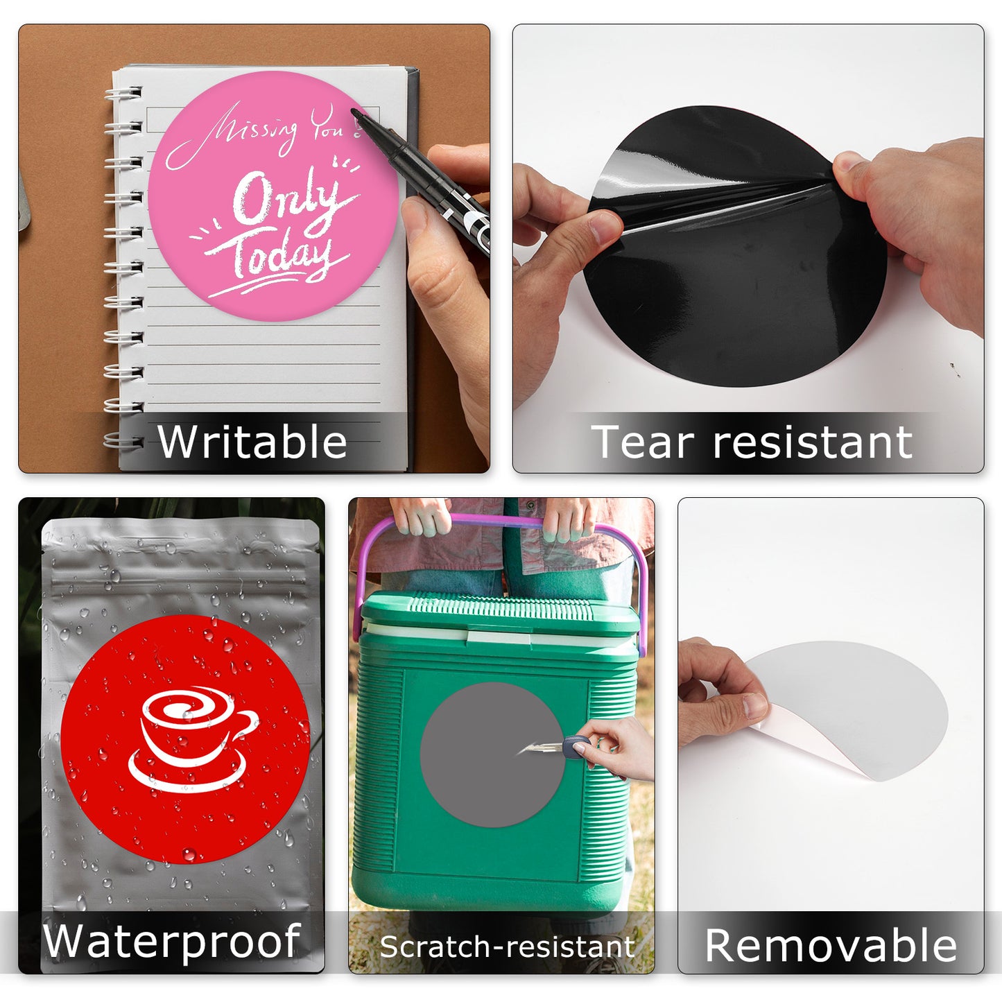 6 Inches Vinyl Round Labels