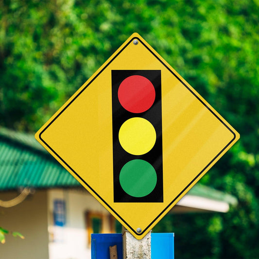 Traffic Light Ahead 12 x 12 Inch Aluminum Sign