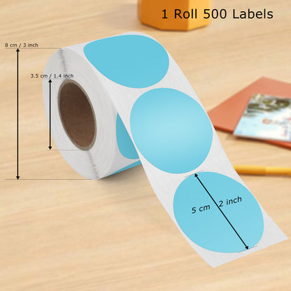 2 Inch Vinyl Round Thermal Labels 500 PCS