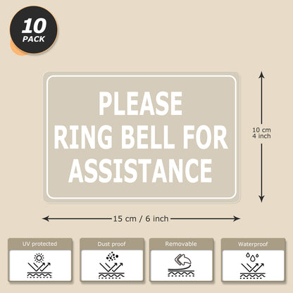 Please Ring Bell for Assistance Vinyl Sticker