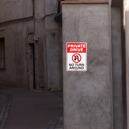 Private Drive 10 x 14 Inch Aluminum Sign