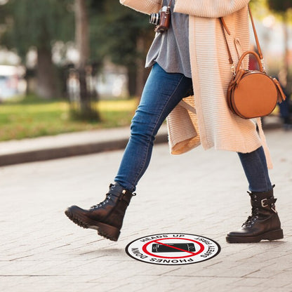 Phones Down Heads Up Vinyl Sticker