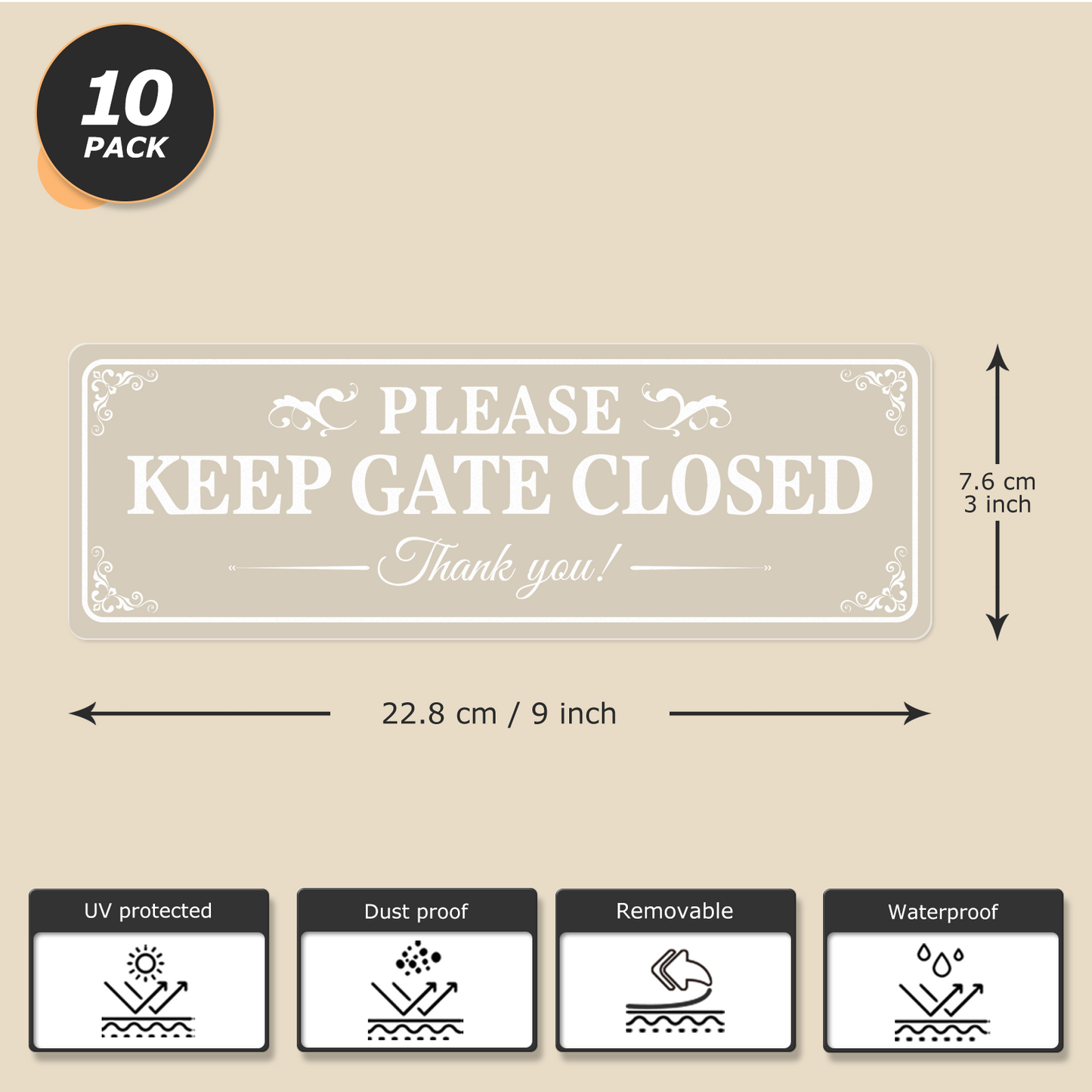 Please Keep Gate Closed Vinyl Sticker