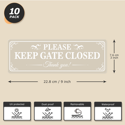 Please Keep Gate Closed Vinyl Sticker