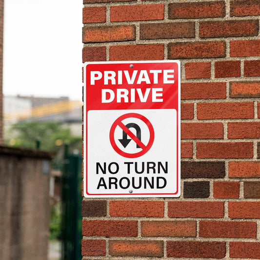 Private Drive 10 x 14 Inch Aluminum Sign