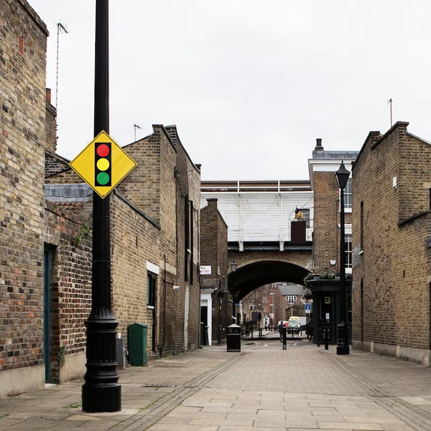 Traffic Light Ahead 12 x 12 Inch Aluminum Sign
