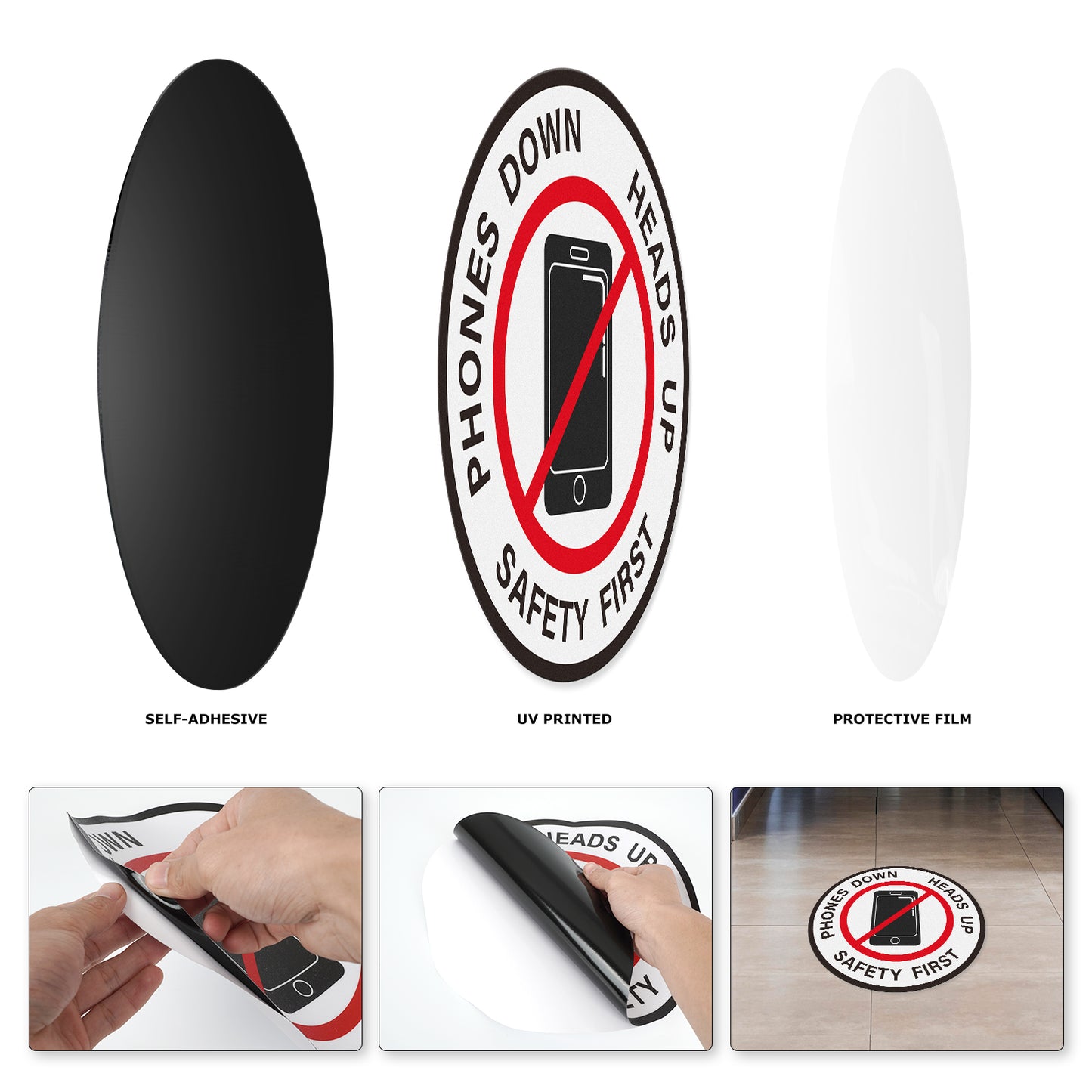 Phones Down Heads Up Vinyl Sticker