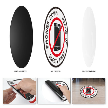 Phones Down Heads Up Vinyl Sticker