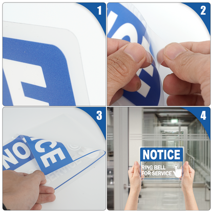 Notice Ring Bell for Service Vinyl Sticker