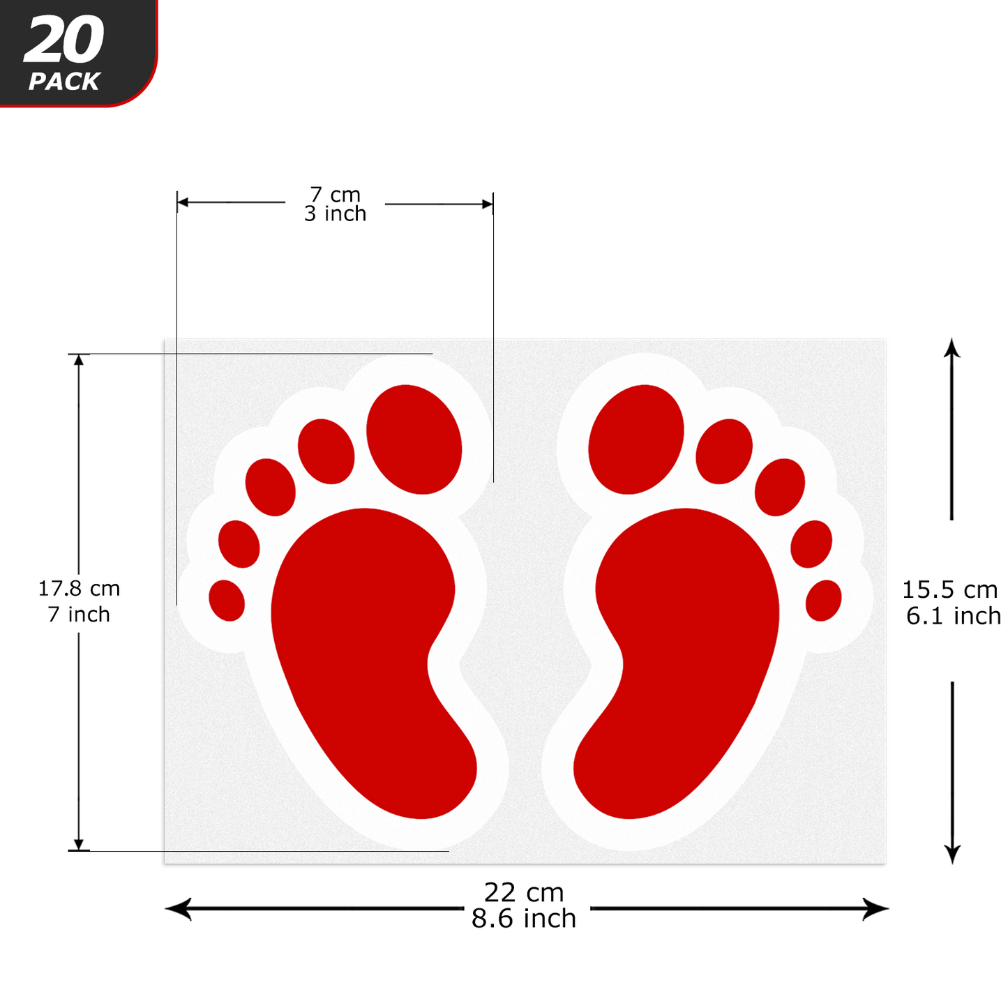 Footprint Vinyl Sticker
