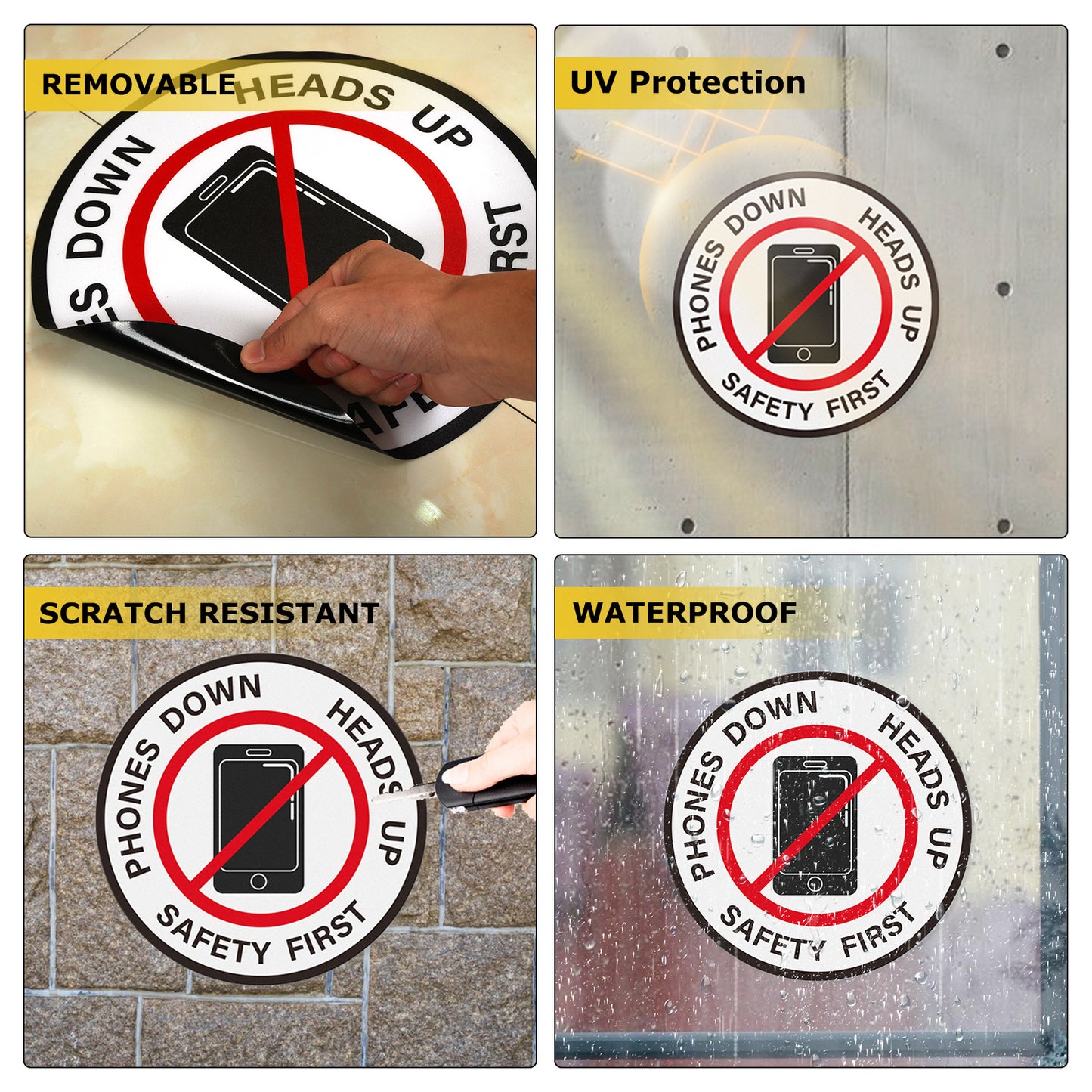 Phones Down Heads Up Vinyl Sticker