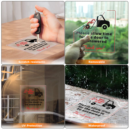 Note For Delivery Driver Vinyl Sticker