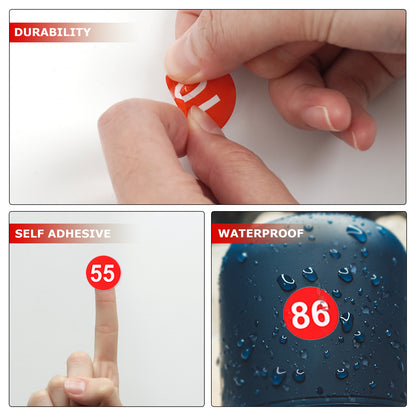 Consecutive Number 1 Inch 1-100 Vinyl Sticker