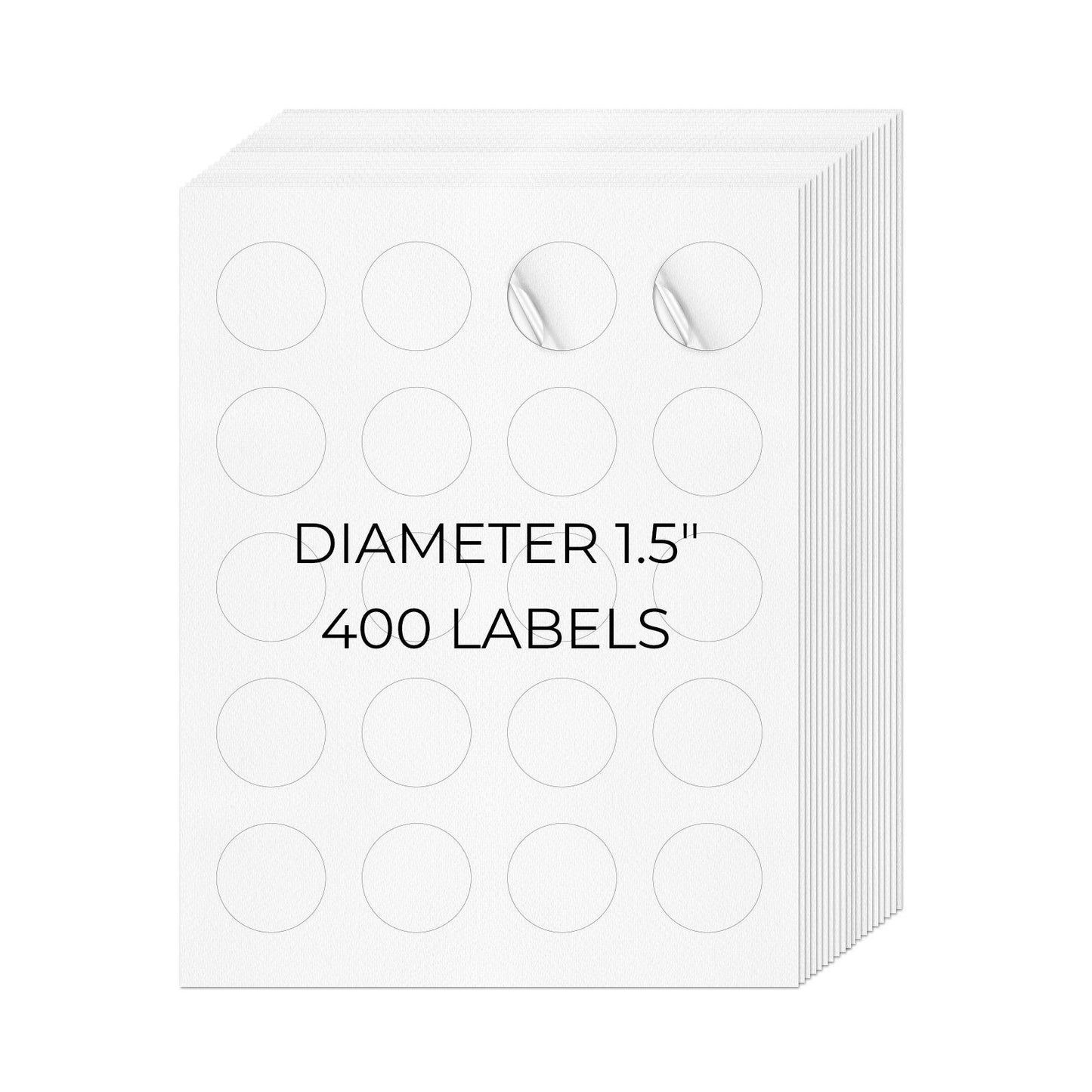 1-1/2" Round Printer Labels
