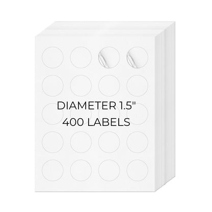 1-1/2" Round Printer Labels