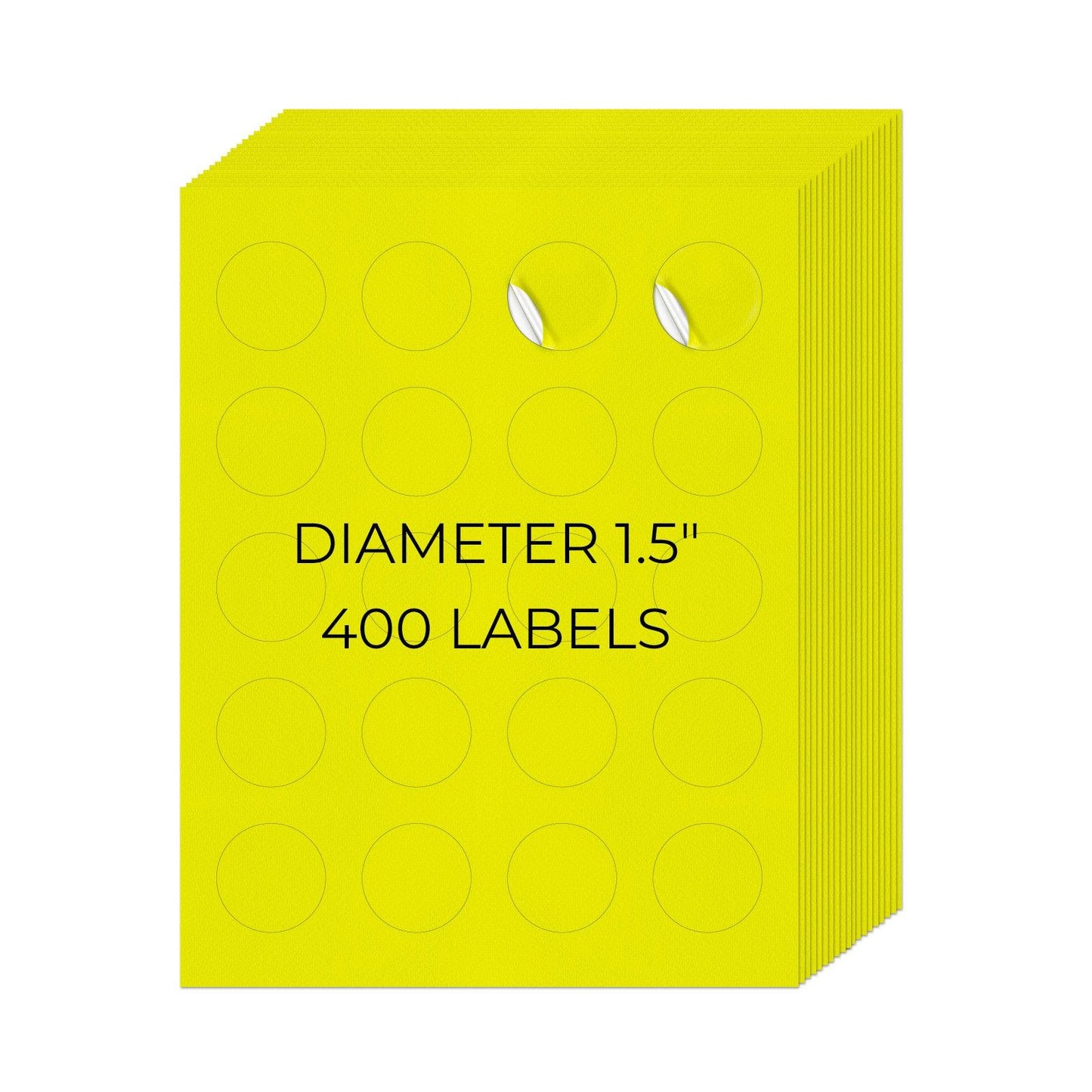 1-1/2" Round Printer Labels