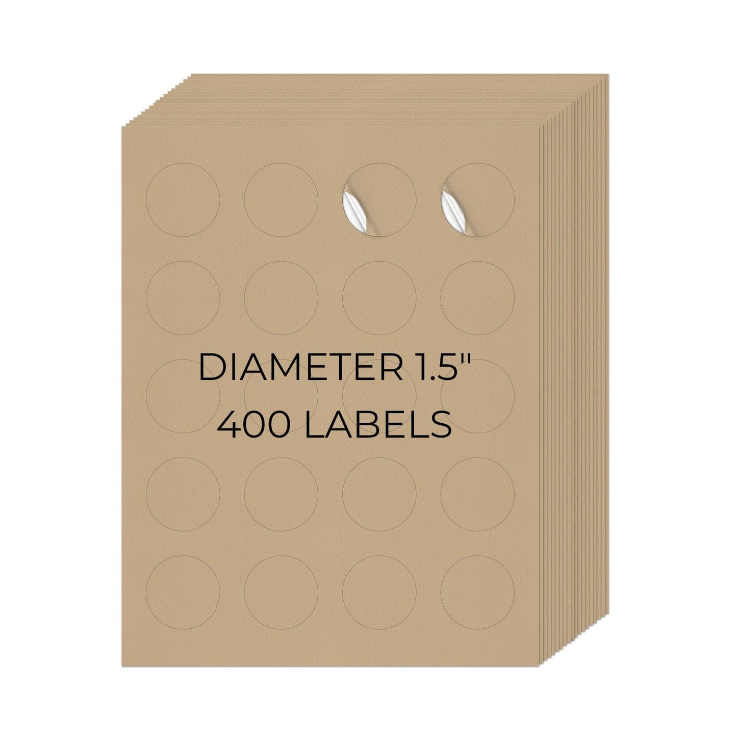 1-1/2" Round Printer Labels