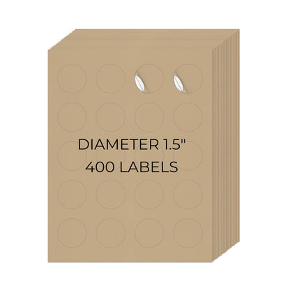 1-1/2" Round Printer Labels