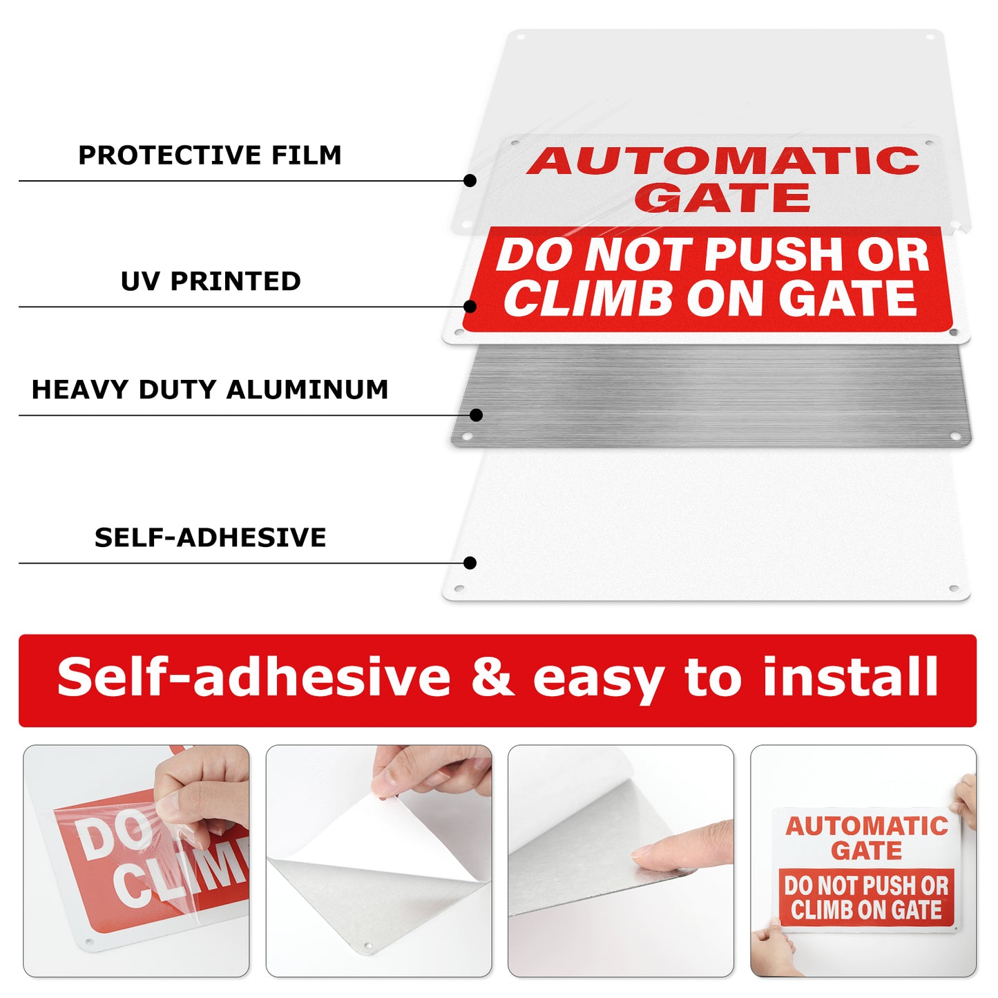 Automatic Door Vinyl Sticker 10 PCS