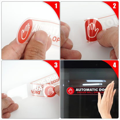 Automatic Door Vinyl Sticker 10 PCS