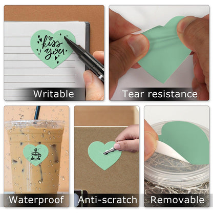 2 Inch Heart Thermal Labels