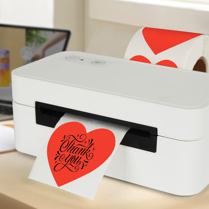 2 Inch Heart Thermal Labels
